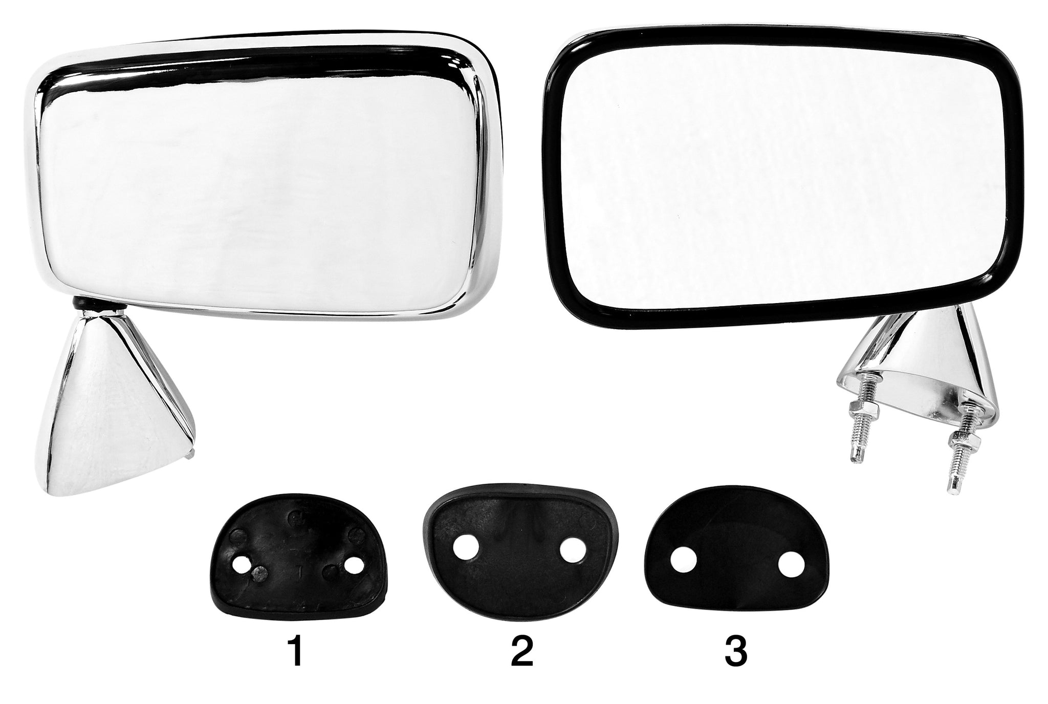 Escort MK1 MK2 MK3 Door Mirrors Chrome (Pair) 25-19-10-3/4