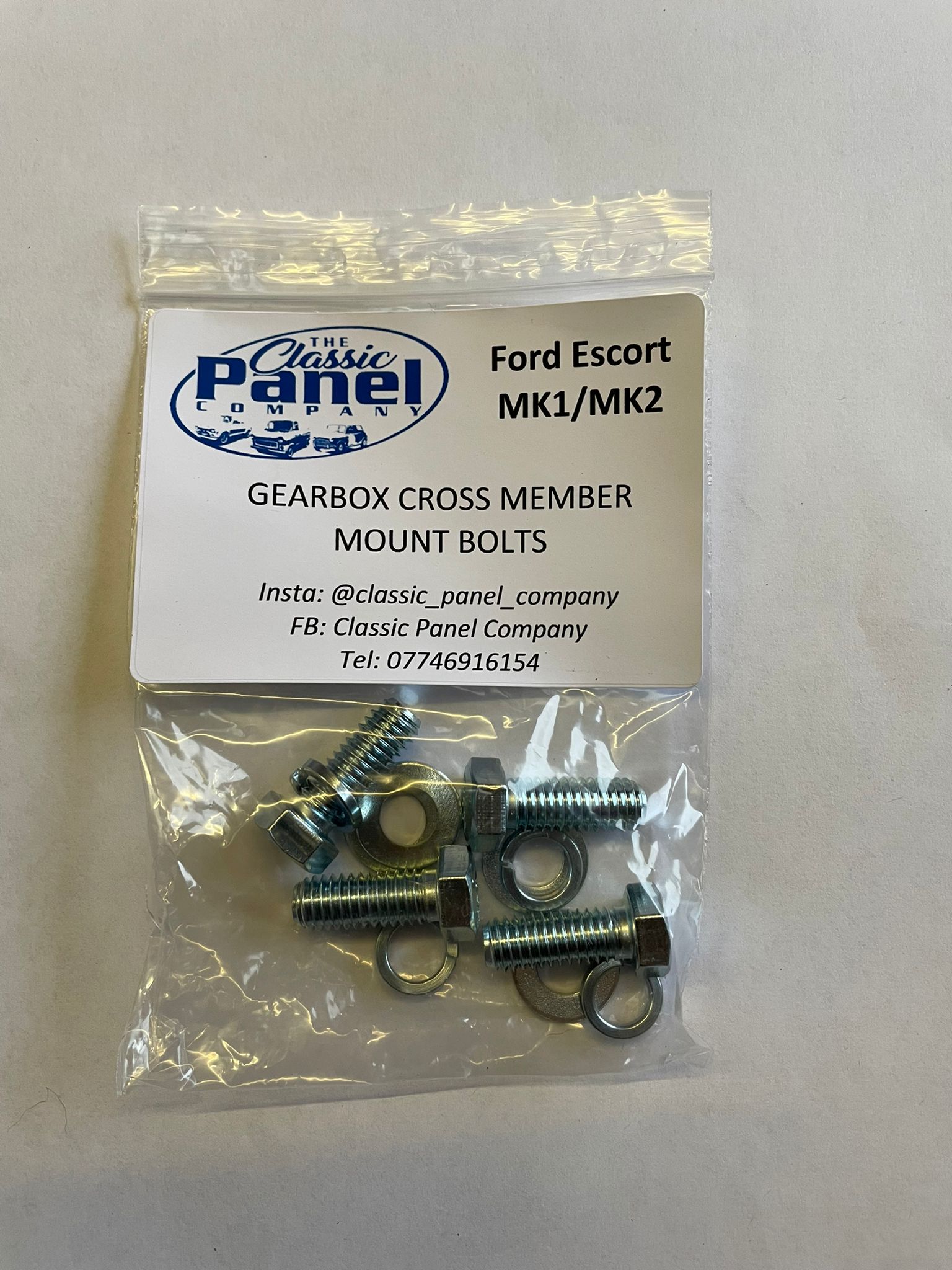 Ford Escort MK1 & MK2 Gearbox Cross Member Mount Bolts
